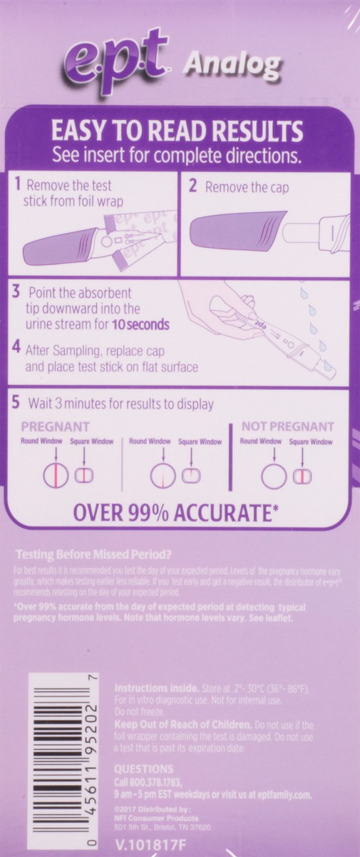 slide 8 of 9, e.p.t. Ept Pregnancy Test Analog, 2 ct