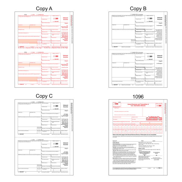 slide 3 of 4, Office Depot Brand 1099-Int Laser Tax Forms And Envelopes, 2-Up, 4-Part, 8-1/2'' X 11'', Pack Of 10 Forms, 10 ct