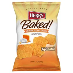 Herr's Baked Cheddar & Sour Cream Potato Crisps 7 oz