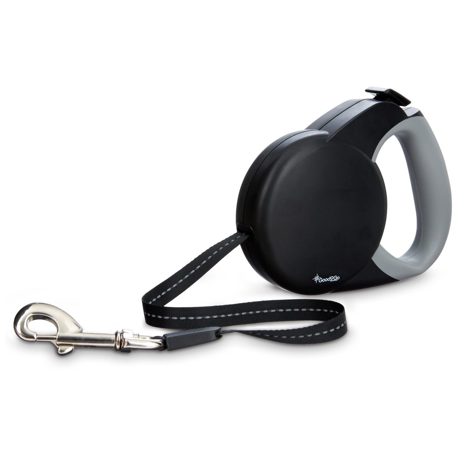 slide 1 of 1, Good2Go Retractable Black Dog Leash, MED