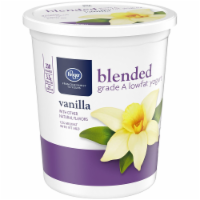 slide 1 of 1, Kroger Lowfat Grade A Vanilla Yogurt, 32 oz
