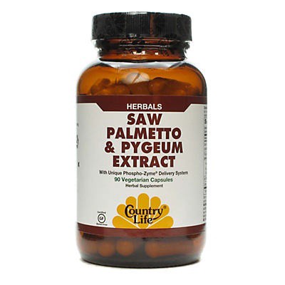 slide 1 of 1, Country Life Saw Palmetto & Pygeum Extract Vegetarian Capsules, 90 ct