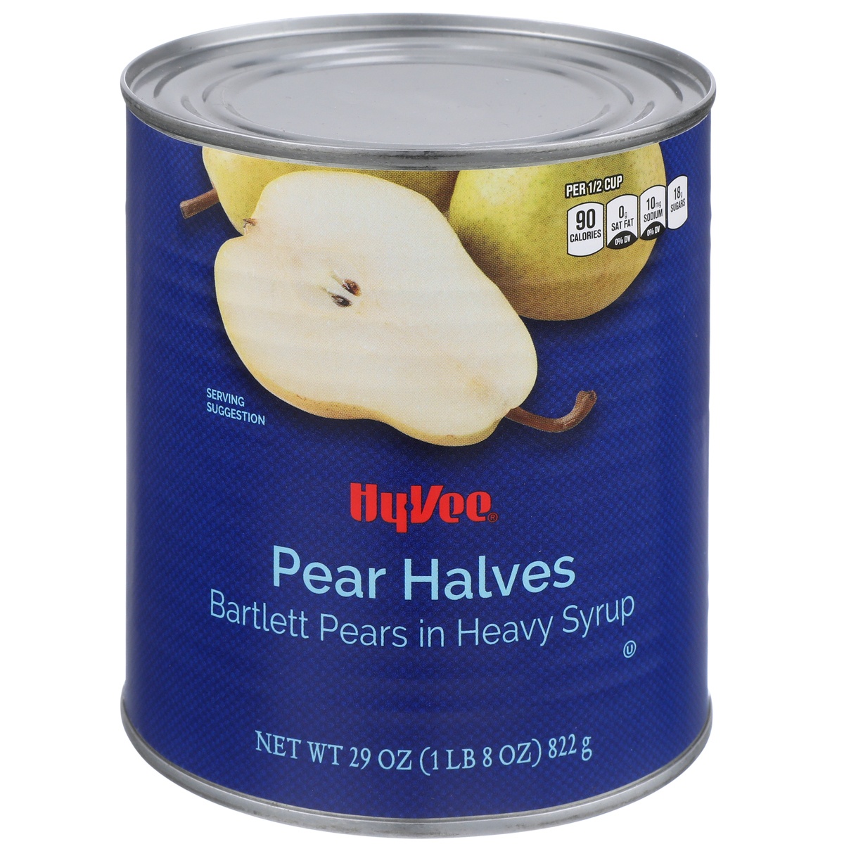 slide 1 of 1, Hy-vee Bartlett Pears Halves In Heavy Syrup, 29 oz