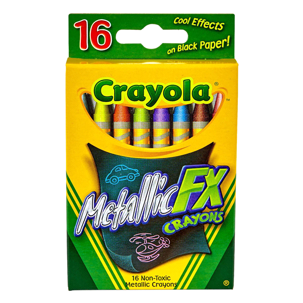 slide 1 of 5, Crayola 16Ct Met Crayons, 16 ct