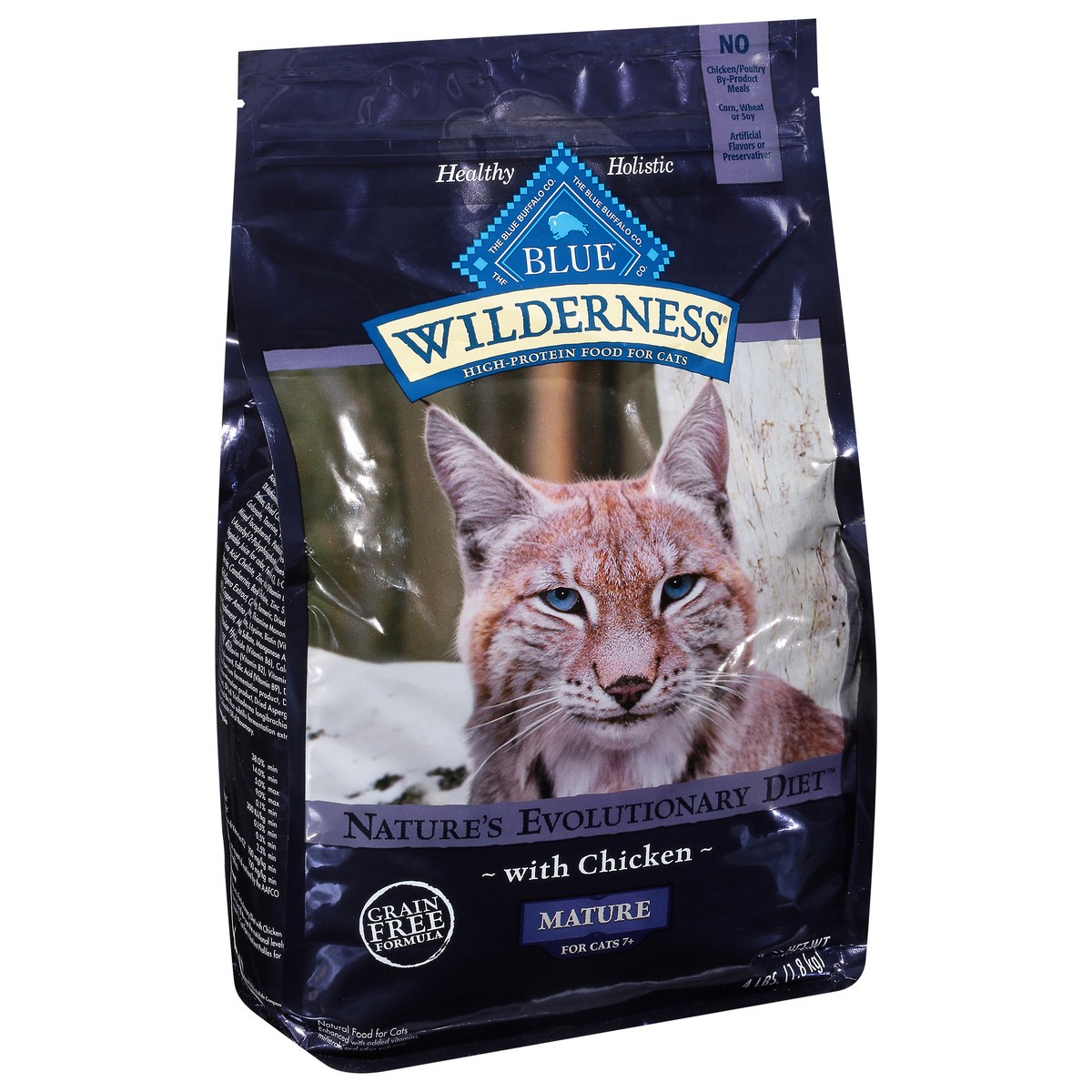 slide 5 of 9, Blue Buffalo Wilderness Mature Cat Food, Chicken, 4 lb