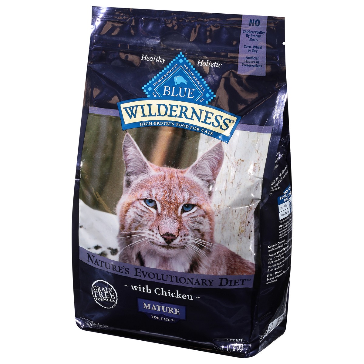 slide 7 of 9, Blue Buffalo Wilderness Mature Cat Food, Chicken, 4 lb