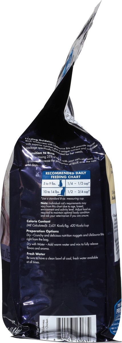 slide 4 of 9, Blue Buffalo Wilderness Mature Cat Food, Chicken, 4 lb