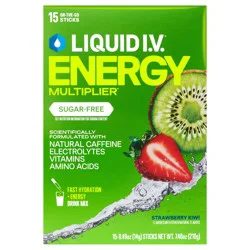 Liquid I.V. 15CT SUGAR FREE ENERGY STRAWBERRY KIWI - Carton