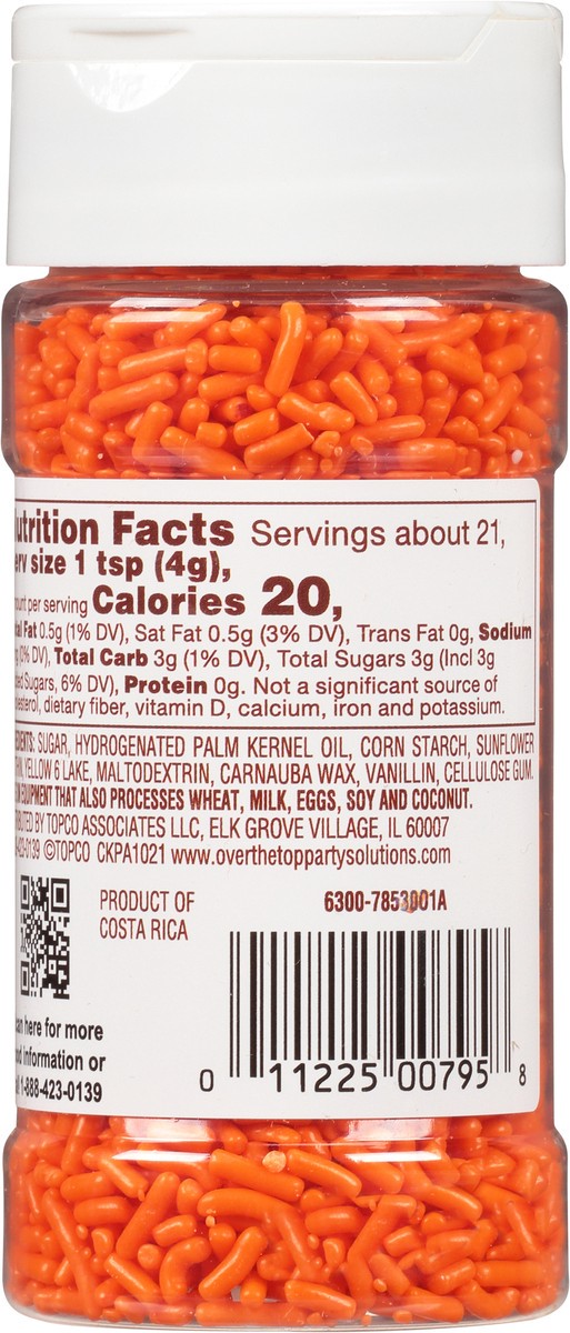slide 4 of 9, Over The Top Decorating Really Orange Sprinkles - 3 oz, 3 oz