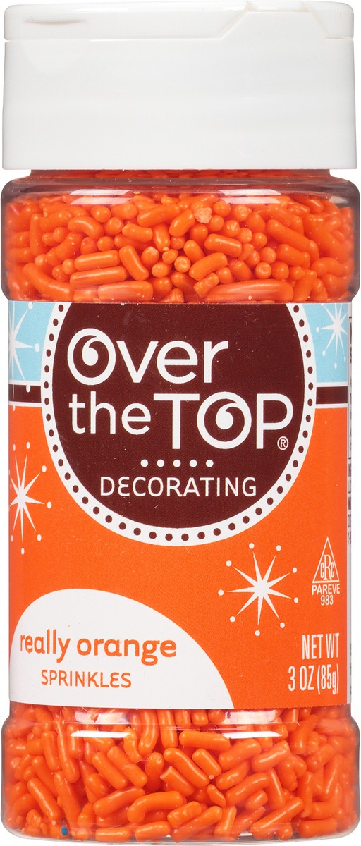 slide 2 of 9, Over The Top Decorating Really Orange Sprinkles - 3 oz, 3 oz