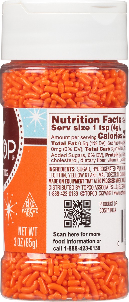 slide 6 of 9, Over The Top Decorating Really Orange Sprinkles - 3 oz, 3 oz
