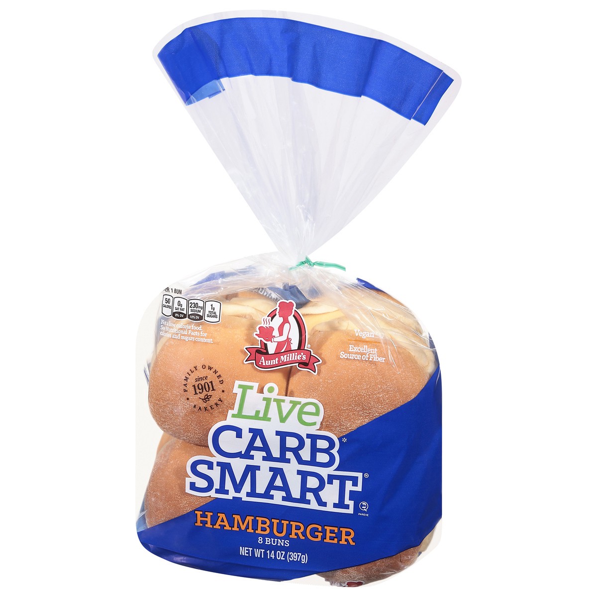slide 3 of 9, Aunt Millie's Live Carb Smart Hamburger Buns 8 ct, 8 ct