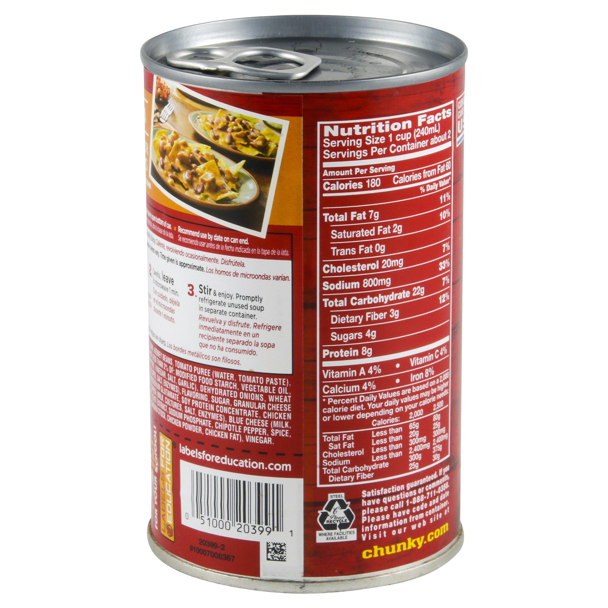 slide 11 of 36, Campbell's Chunky Soup, Spicy Chicken Quesadilla Soup, 18.8 oz Can, 18.8 oz
