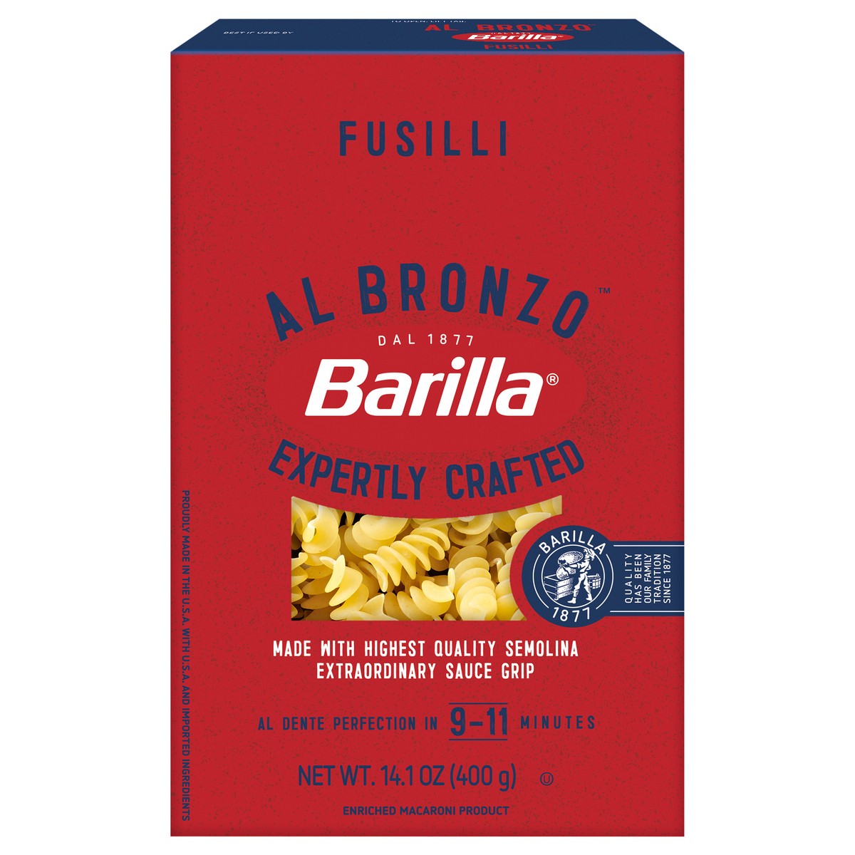 slide 1 of 9, Barilla Fusilli Al Bronzo - 14.1 oz, 14.1 oz