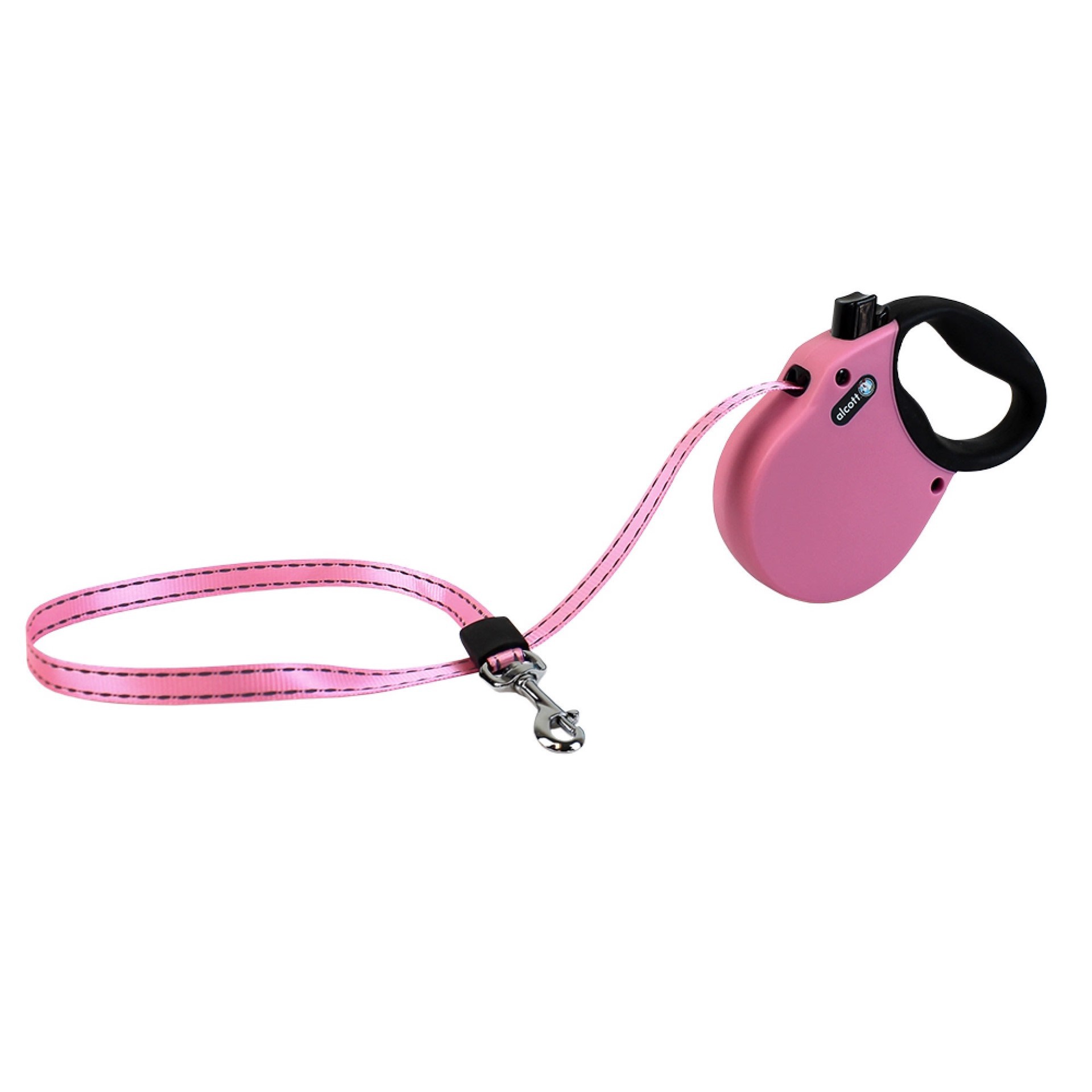 slide 1 of 1, alcott Pink Adventure Retractable Dog Leash for Dogs Up To 25 lbs., 10 ft., 10 ft