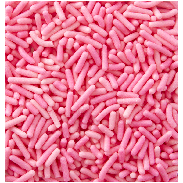 slide 4 of 5, Wilton Hanging Skinny Pink Jimmies Sprinkles, 1.5 oz