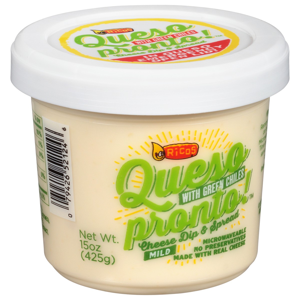 slide 6 of 9, Rico's Queso Pronto Mild Cheese with Green Chiles Dip & Spread 15 oz, 15 oz