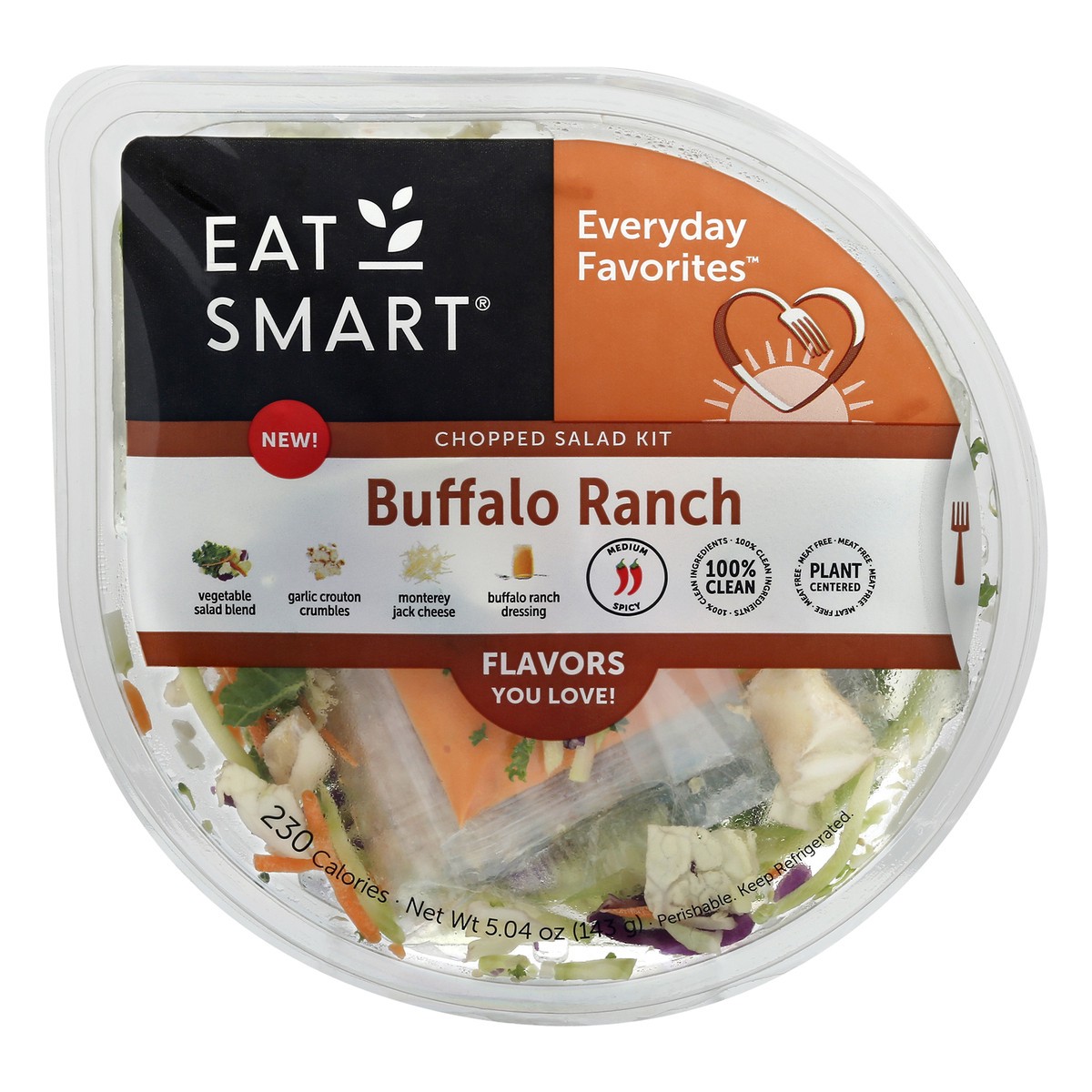 slide 1 of 9, Eat Smart Everyday Favorites Buffalo Ranch Chopped Salad Kit 5.04 oz, 5.04 oz