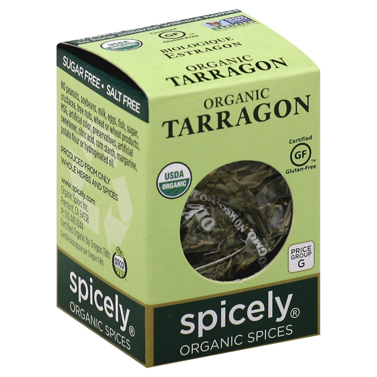 slide 4 of 4, Spicely Organic Spices Tarragon 0.1 oz, 0.1 oz