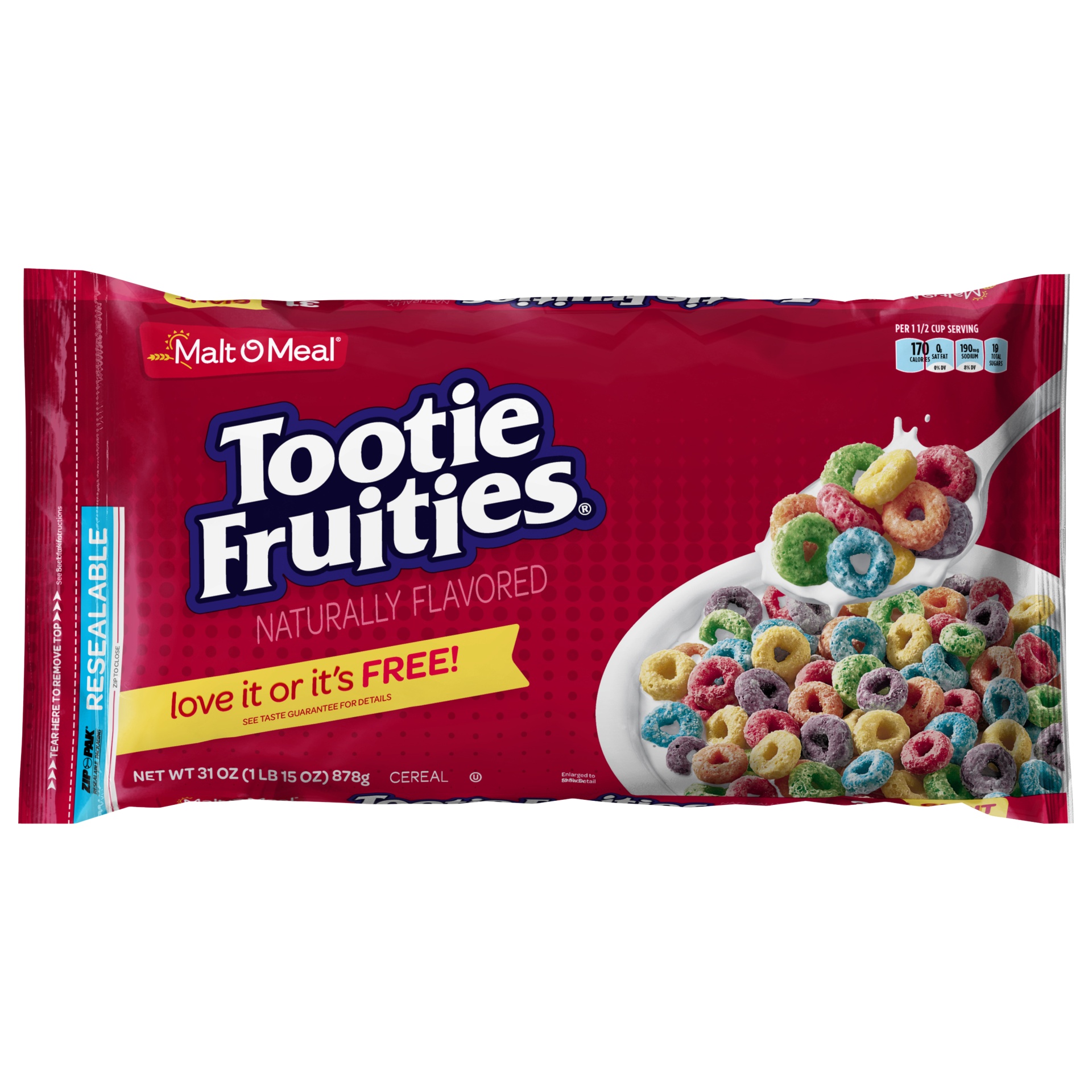 slide 1 of 1, Malt-O-Meal Tootie Fruities Cereal, 31 oz