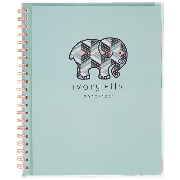 slide 1 of 6, Cambridge Ivory Ella Tile Academic Customizable Weekly/Monthly Planner, 8-1/2'' X 11'', Multicolor, July 2020 To June 2021, 1381-901A, 1 ct