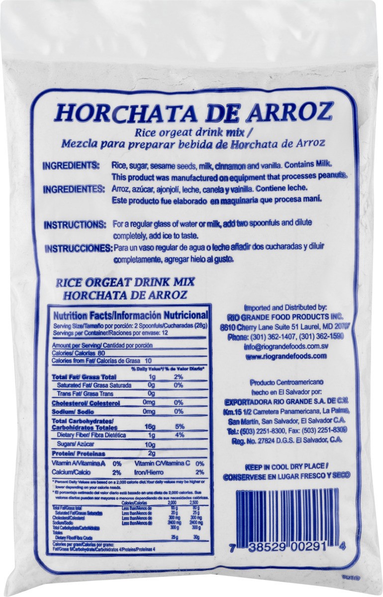 slide 10 of 10, Rio Grande Rice Horchata Drink Mix 12 oz, 12 oz