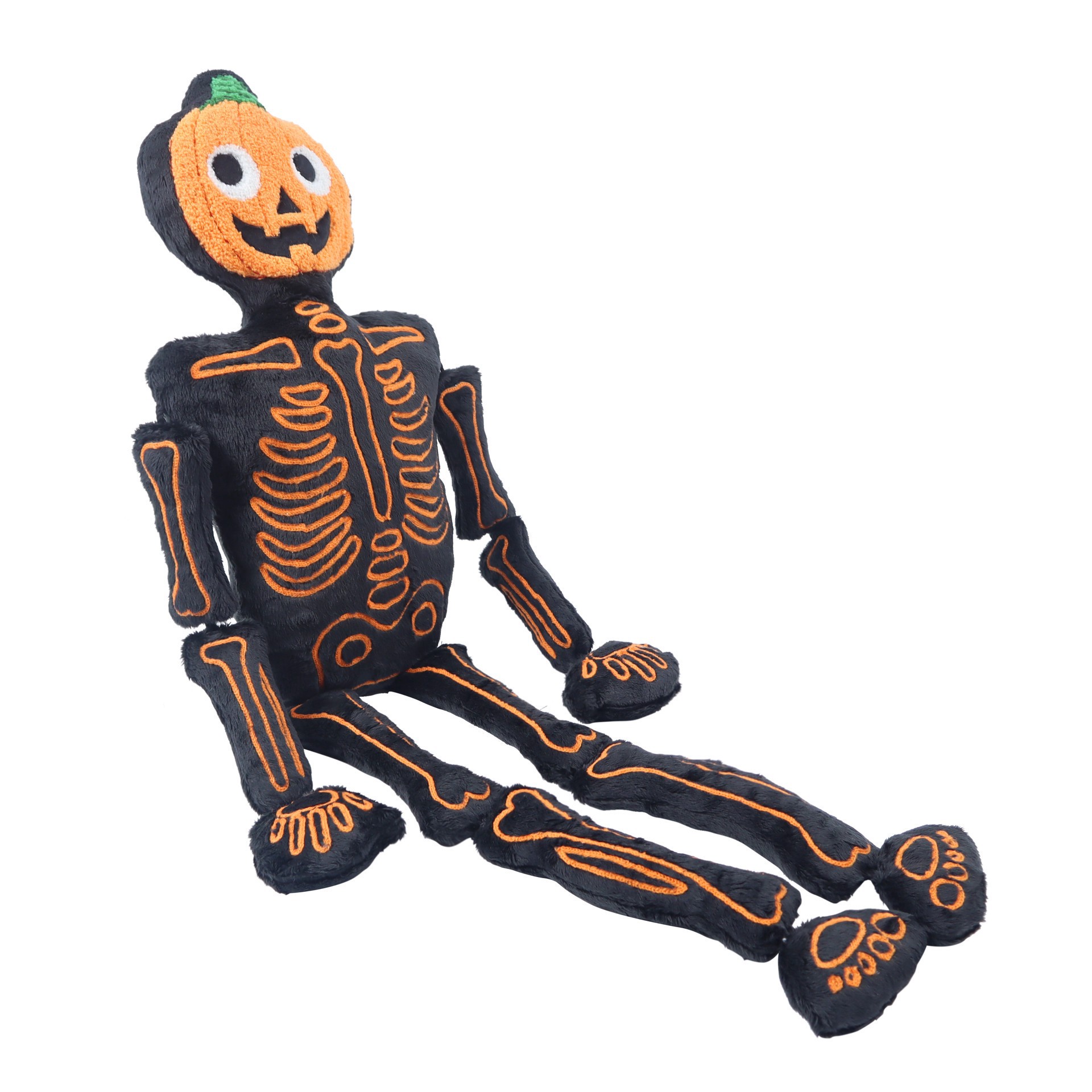slide 3 of 3, 37" Jack-O'-Lantern Skeleton Accent Pillow By Ashland, 37 in