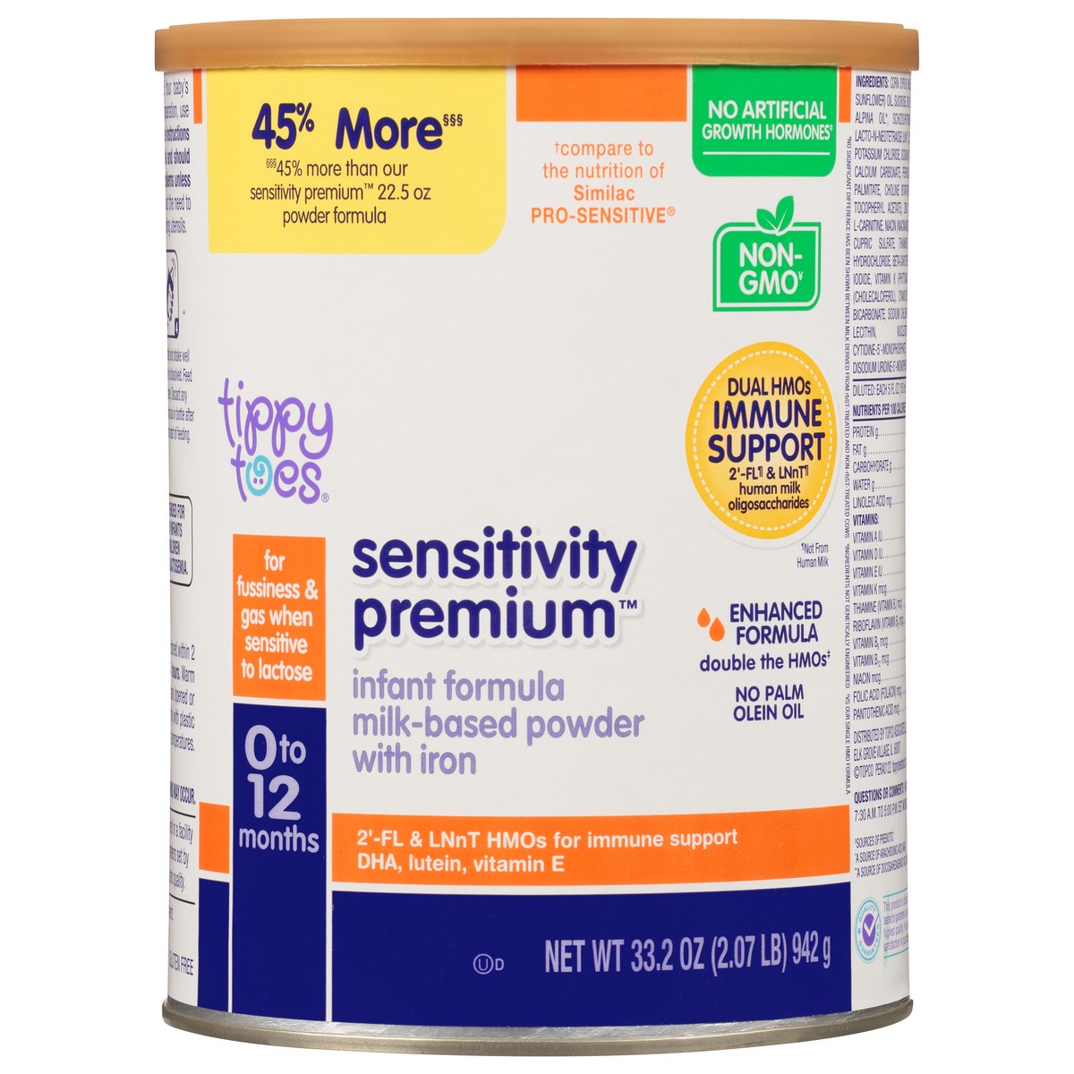 slide 9 of 16, Tippy Toes Sensitivity Premium 0-12 Months Infant Formula with Iron 33.2 oz, 33.2 oz