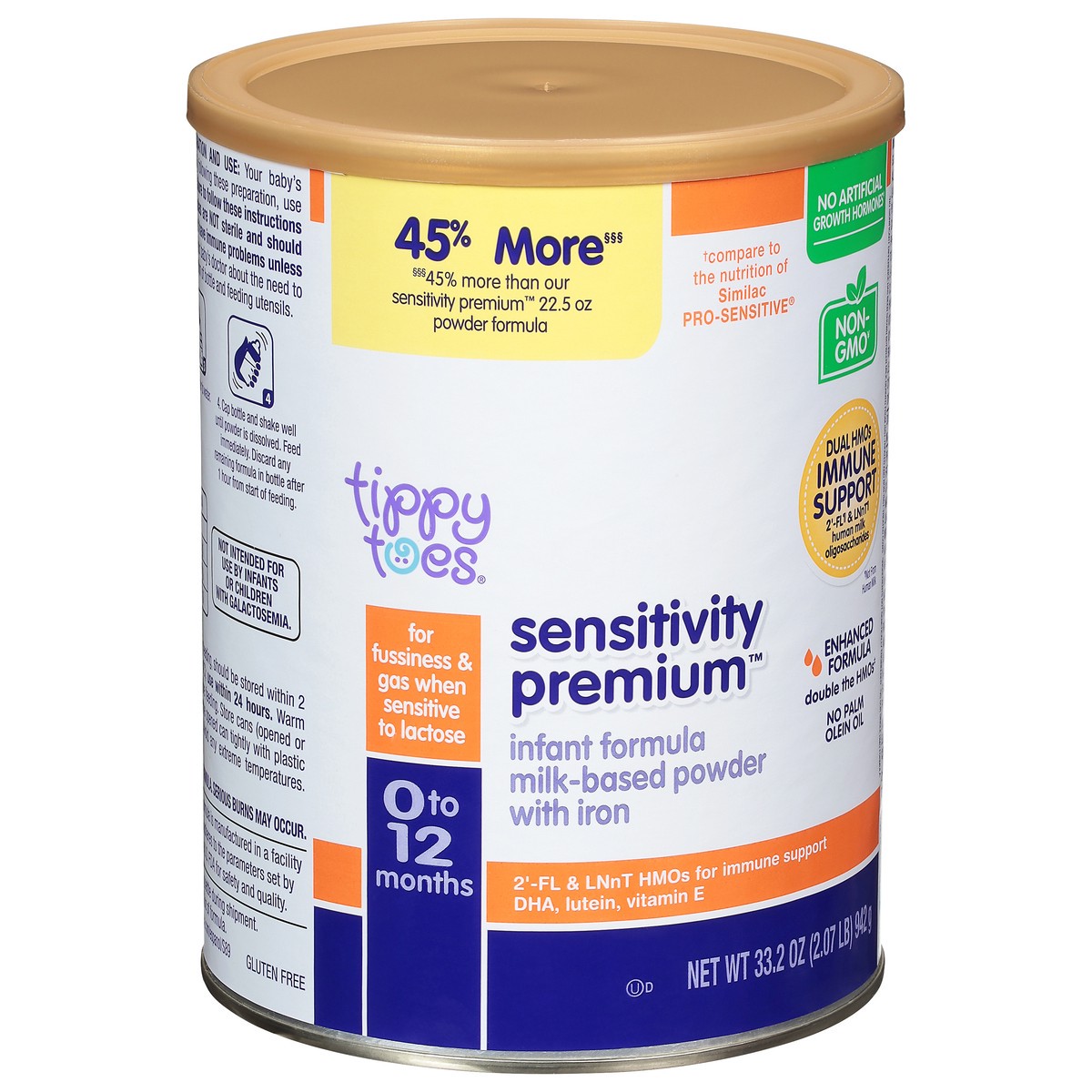 slide 11 of 16, Tippy Toes Sensitivity Premium 0-12 Months Infant Formula with Iron 33.2 oz, 33.2 oz