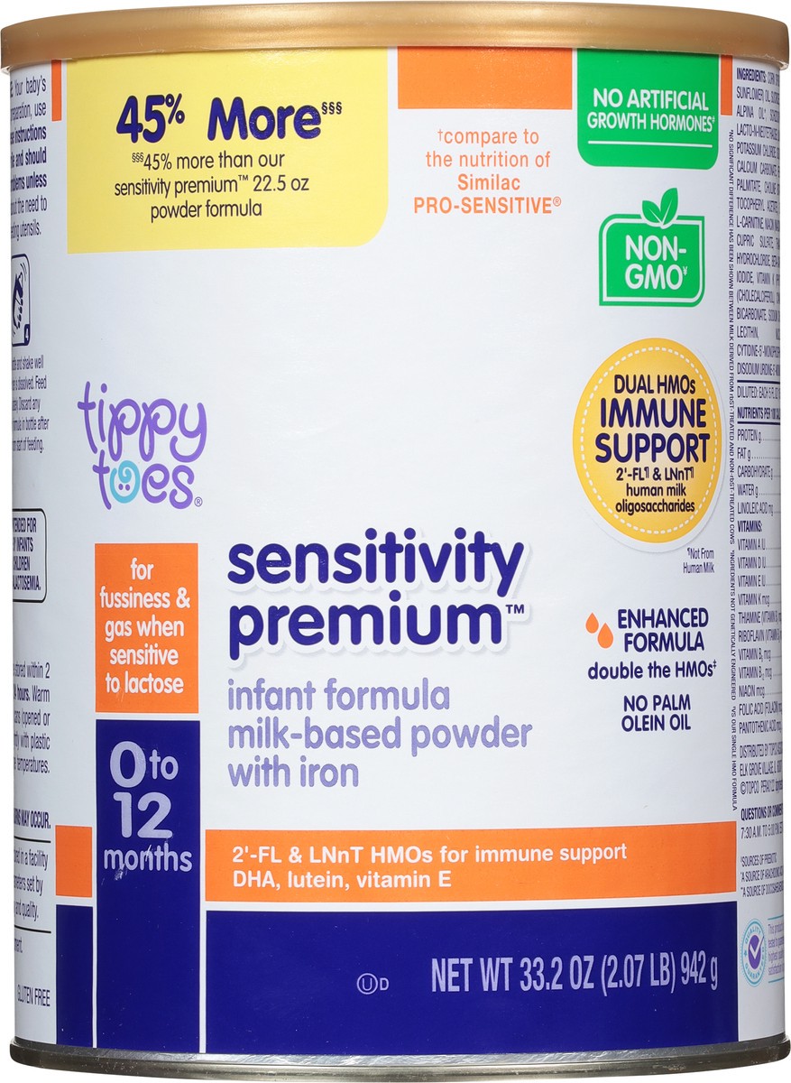 slide 13 of 16, Tippy Toes Sensitivity Premium 0-12 Months Infant Formula with Iron 33.2 oz, 33.2 oz