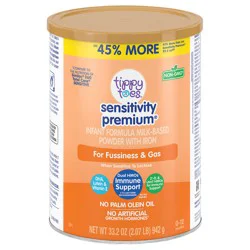 Tippy Toes Sensitivity Premium 0-12 Months Infant Formula with Iron 33.2 oz