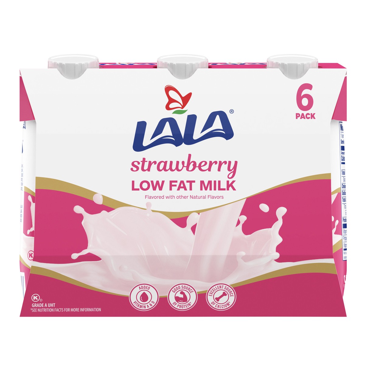 slide 5 of 11, LALA Low Fat Strawberry Milk 6 ea, 6 ct