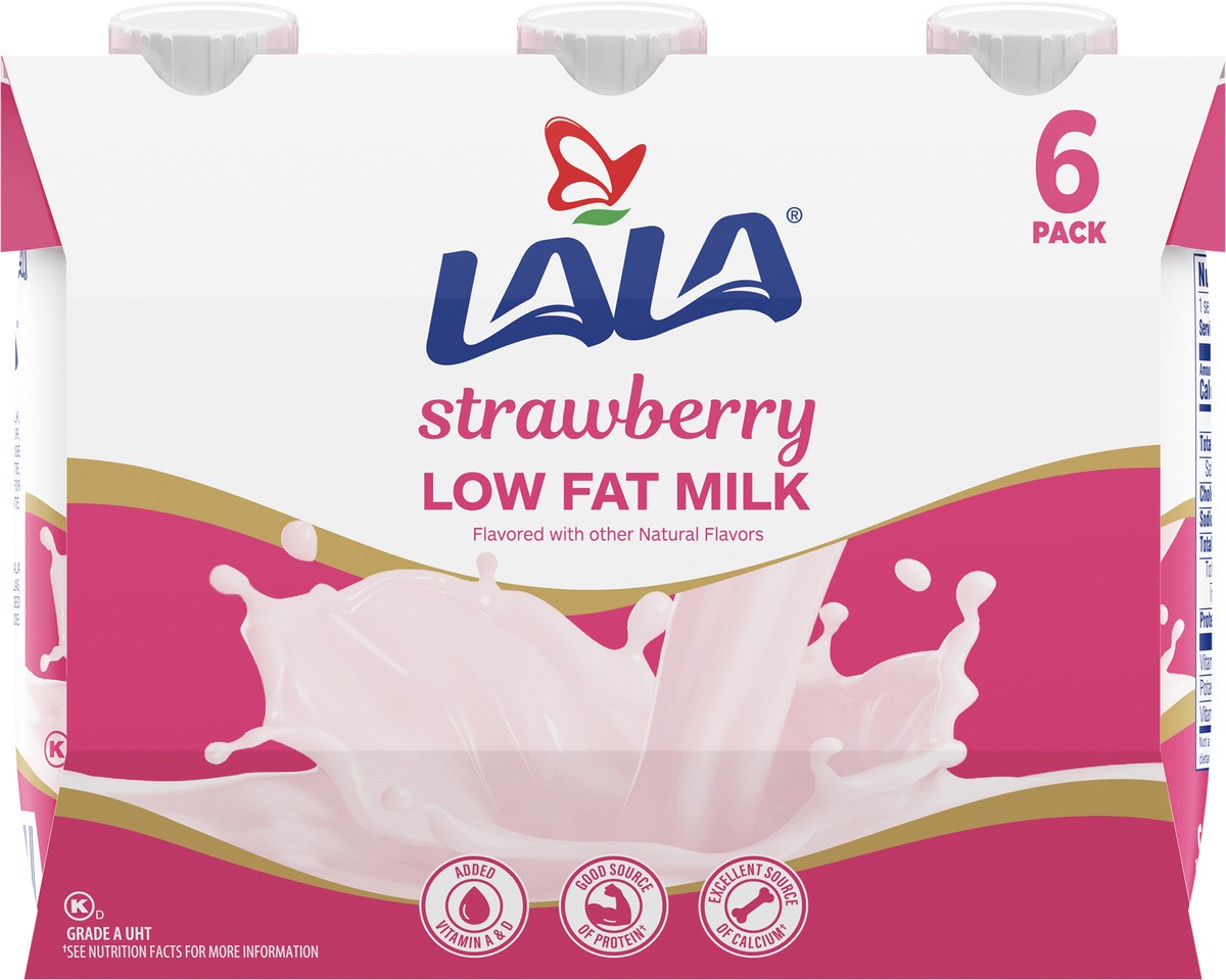 slide 8 of 11, LALA Low Fat Strawberry Milk 6 ea, 6 ct