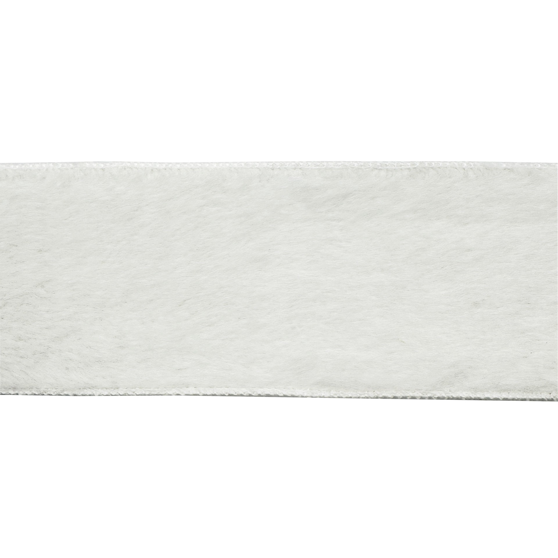 slide 2 of 3, 3.5" X 9ft. White Wired Faux Fur Ribbon By Celebrate It, 3.5 in x 9 ft