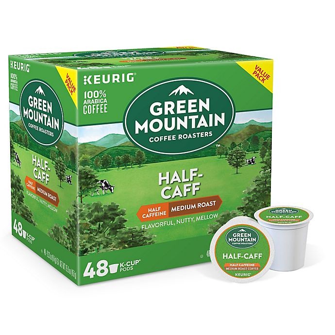 slide 1 of 8, Green Mountain Coffee Roasters Half-Caff Medium Roast Coffee Value Pack 48 - 0.33 oz K-Cup Pods, 48 ct