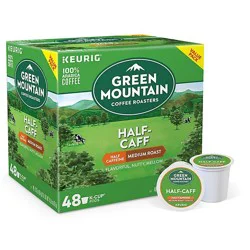 Green Mountain Coffee Roasters Half Caff Keurig Single-Serve K-Cup Pods, Medium Roast Coffee, 48 Count