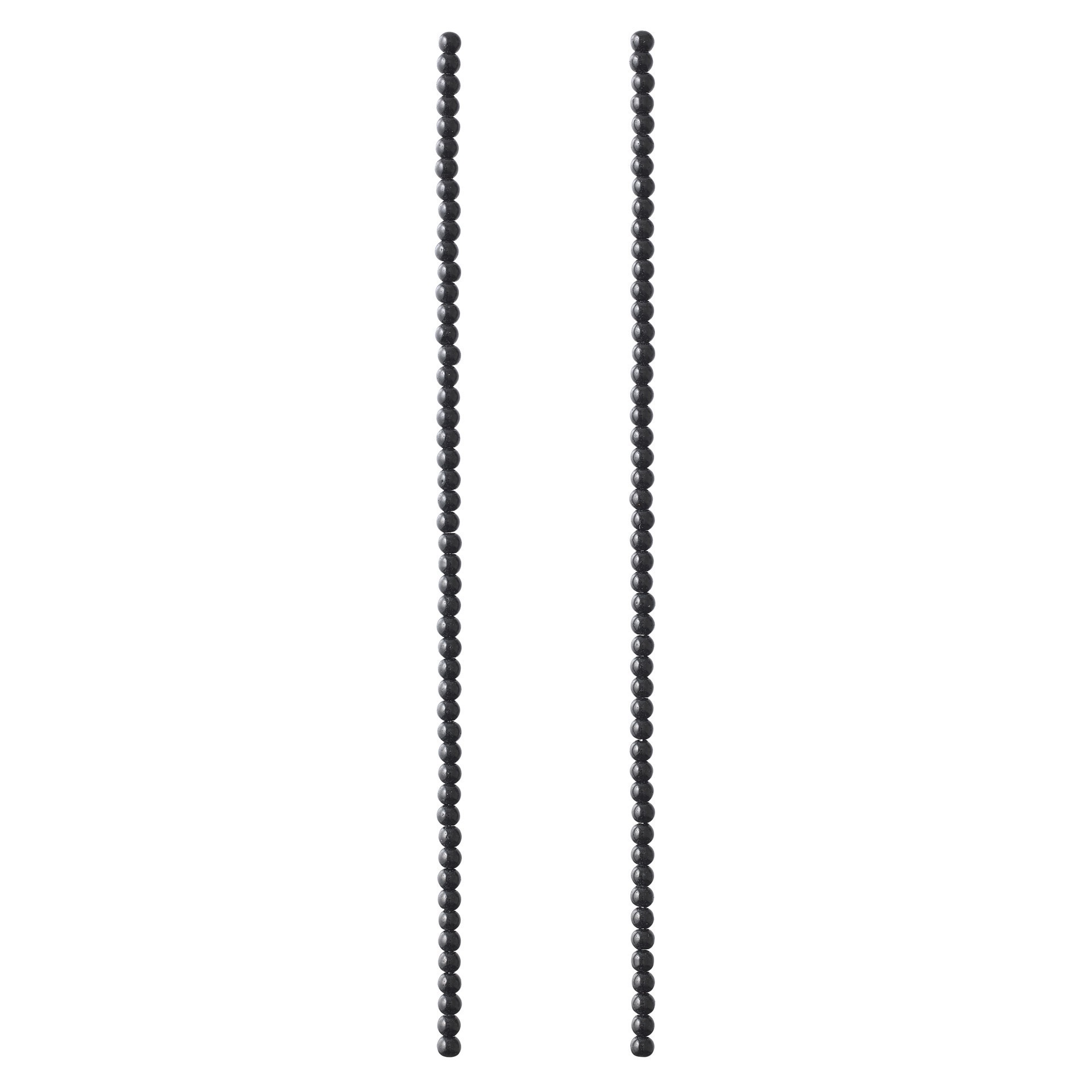 slide 3 of 3, Black Round Glass Beads, 3mm By Bead Landing, 3 mm