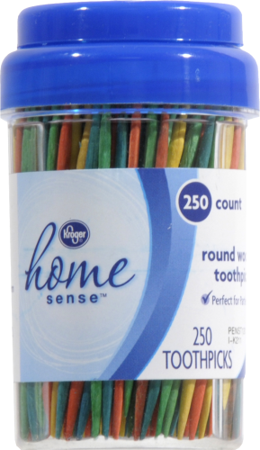 slide 1 of 1, Kroger Home Sense Colored Toothpicks, 250 ct