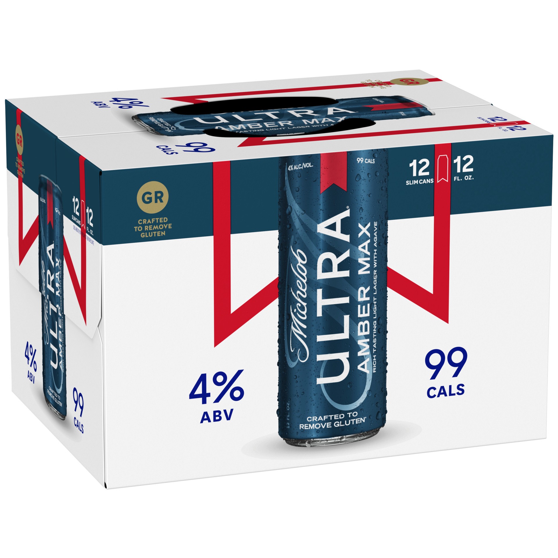 slide 1 of 3, Michelob ULTRA Amber Max American Lager Beer 12 Pack, 12 fl oz Cans, 12 ct; 12 oz