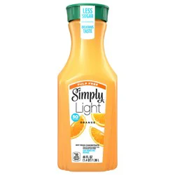 Simply Light Orange Pulp Free Orange Juice, 46 fl oz Bottle