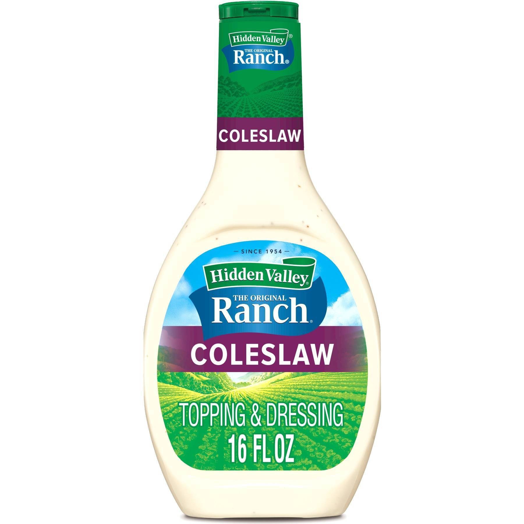 slide 1 of 9, Hidden Valley Coleslaw Salad Dressing & Topping, 16 fl oz