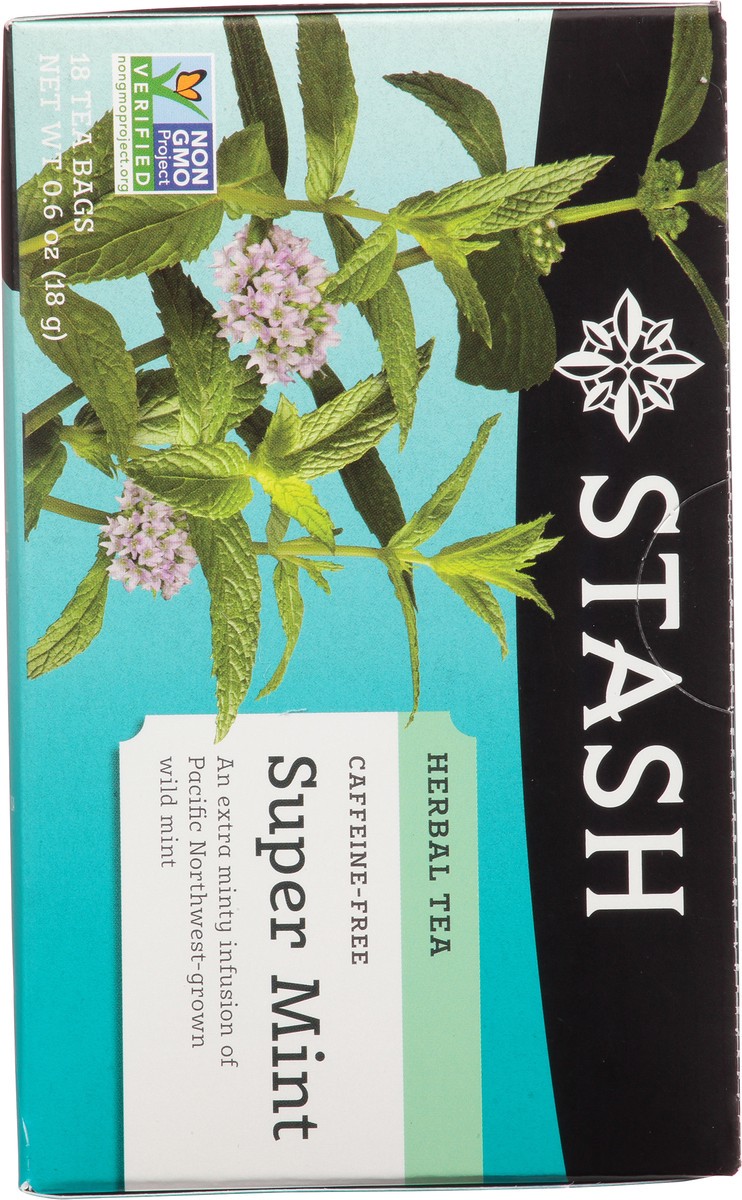 slide 5 of 9, Stash Caffeine-Free Tea Bags Super Mint Herbal Tea 18 ea, 18 ct