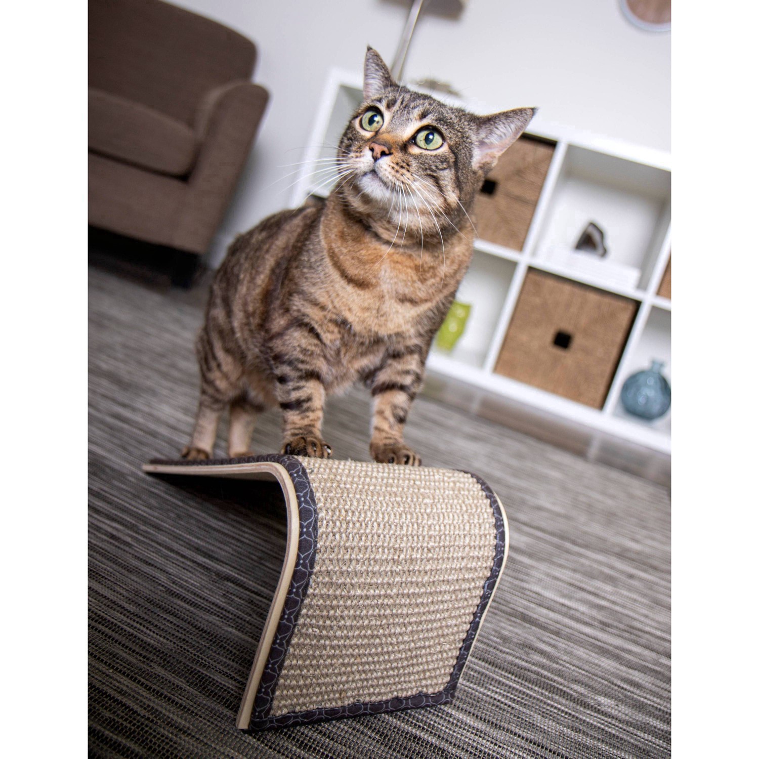 slide 47 of 53, SmartyKat Sisal Angle Cat Scratcher & Catnip, 1 ct