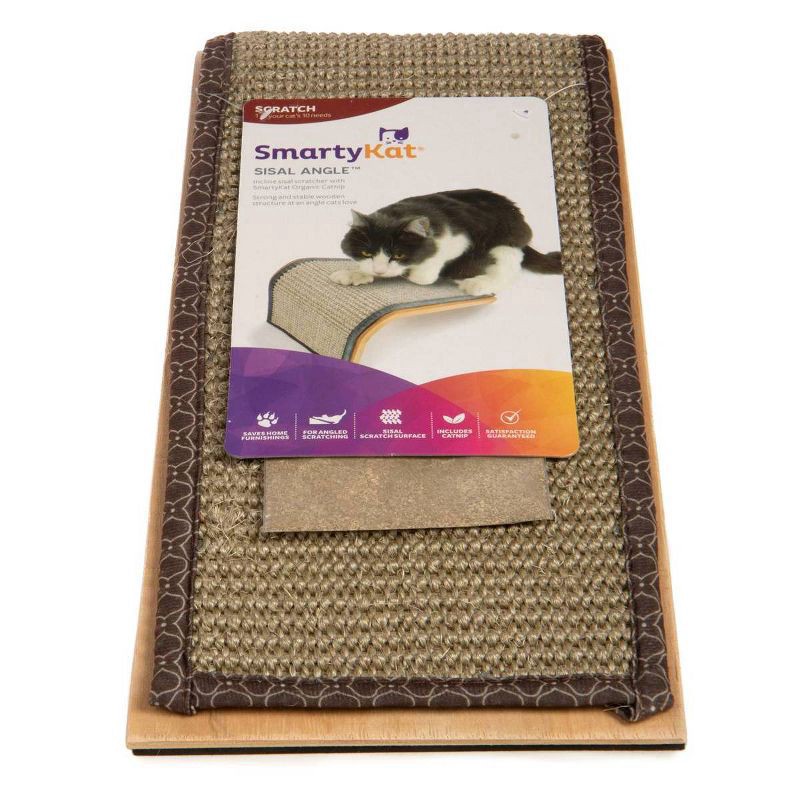 slide 1 of 53, SmartyKat Sisal Angle Cat Scratcher & Catnip, 1 ct