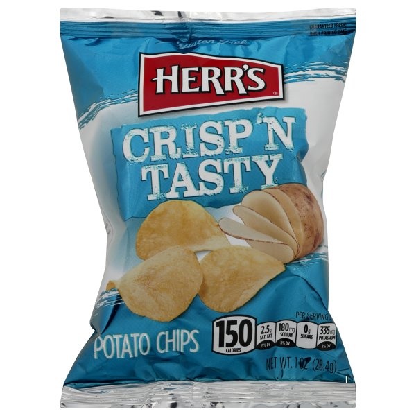 slide 1 of 1, Herr's Regular Chips, 1 oz