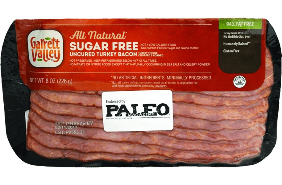 slide 1 of 6, Garrett Valley Sugar Free Dry Rubbed Uncured Pork Bacon, 8 oz