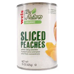 Weis Organics Sliced Peaches Canned Fruit