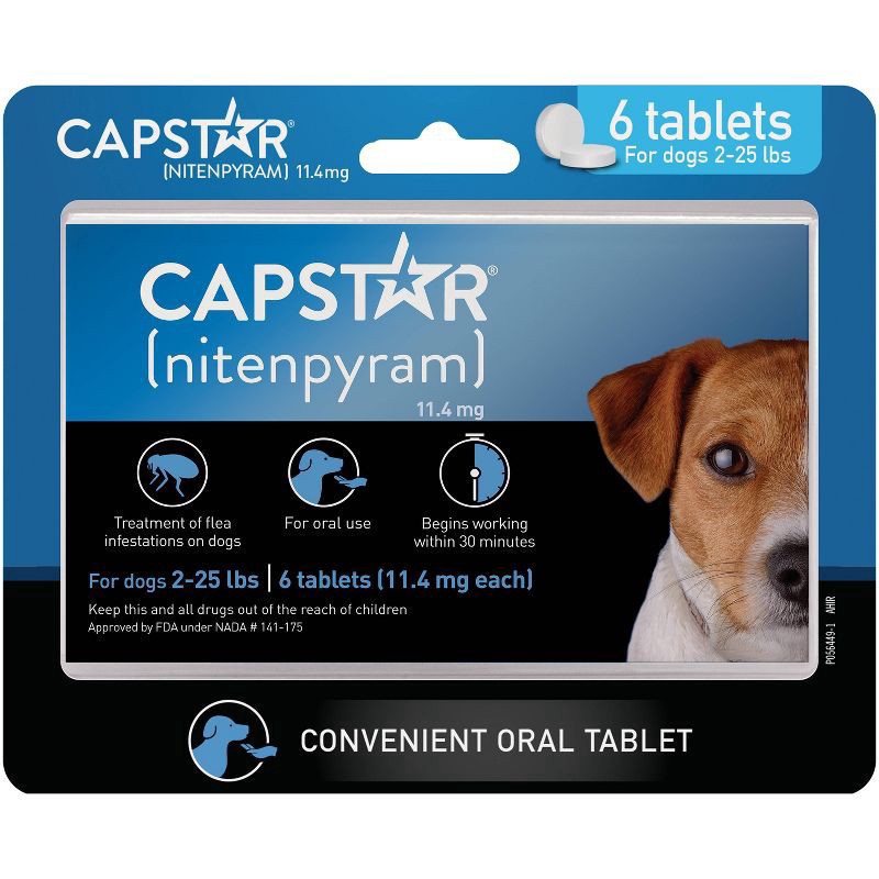 slide 5 of 9, Capstar Flea Tabs Dog 2-25LB 6CT, 6 ct