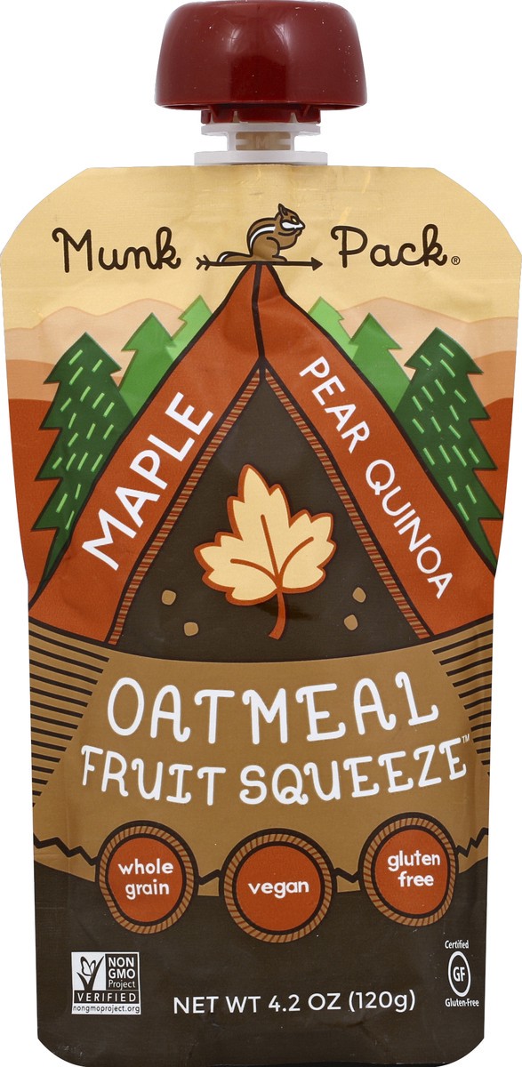 slide 2 of 2, Munk Pack Maple Pear Quinoa Oatmeal Fruit Squeeze, 4.2 oz