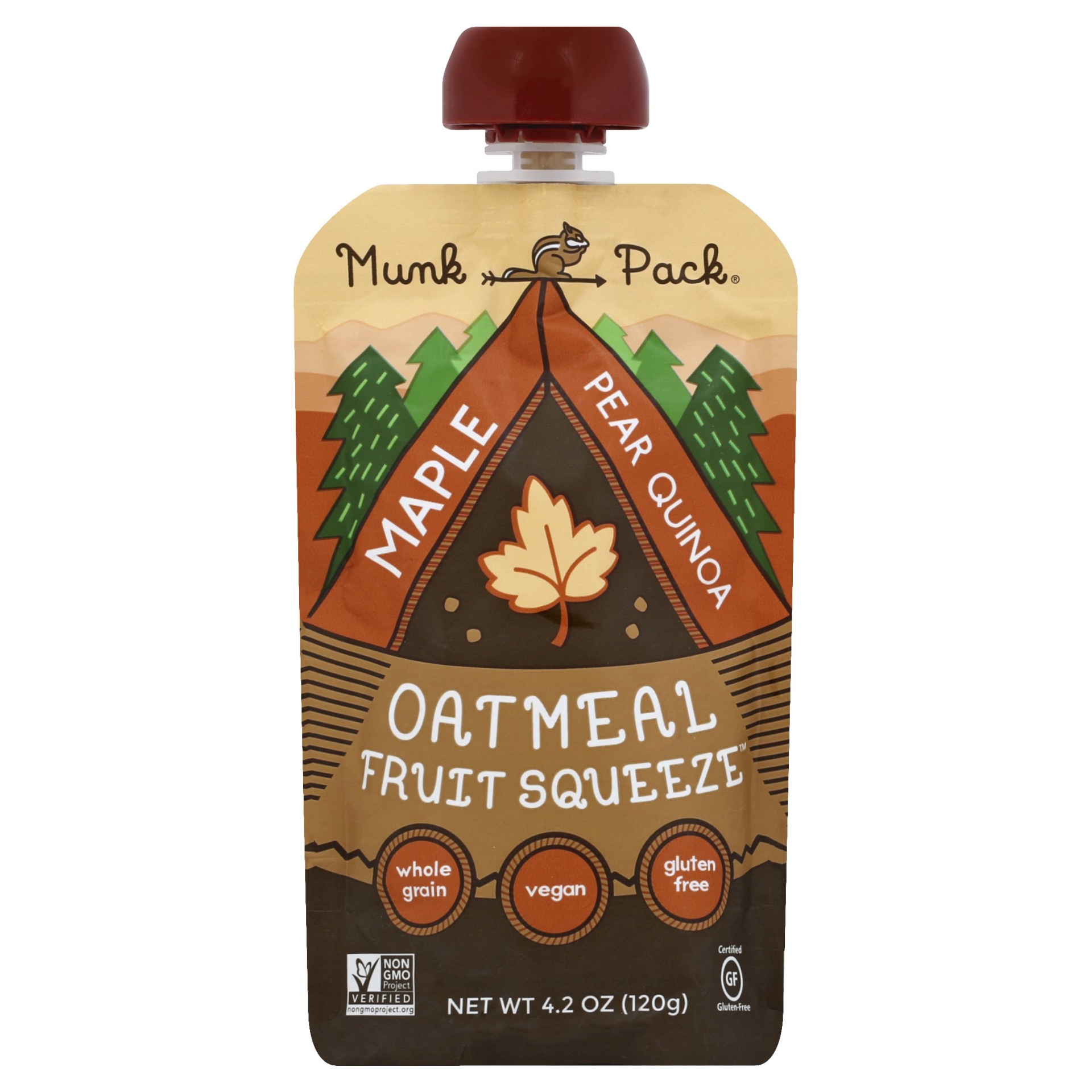 slide 1 of 2, Munk Pack Maple Pear Quinoa Oatmeal Fruit Squeeze, 4.2 oz